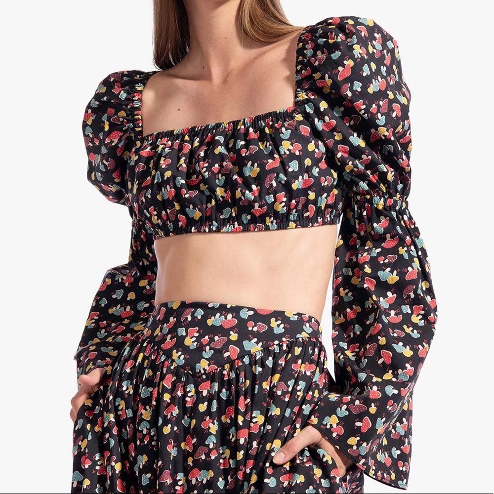 Staud Elena Mushroom Long Sleeve Top